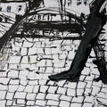 Ceija Stojka: Work Makes You Free. Nearby the No 11  Block. The Deadly Place, 1943, 2009 (Indian ink on paper)